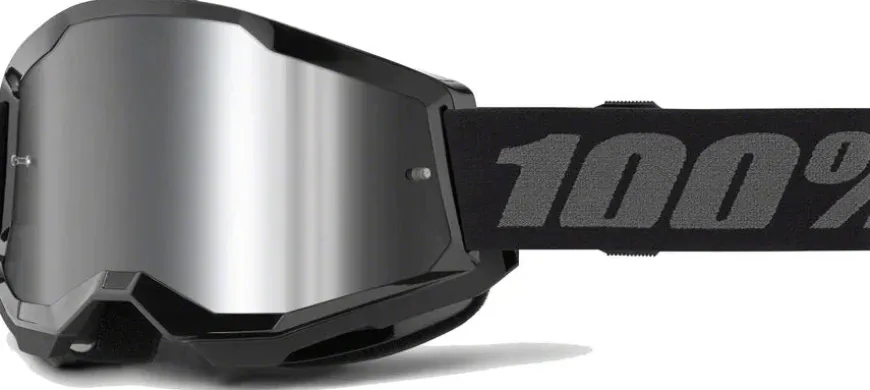 100% Strata 2 Goggles - Black/Mirror