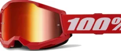100% Strata 2 Goggles - Red/Mirror Red
