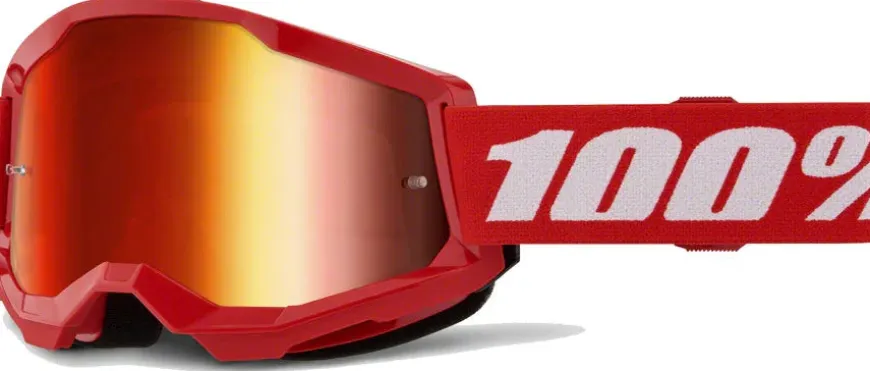 100% Strata 2 Goggles - Red/Mirror Red