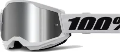 100% Strata 2 Goggles - White/Mirror