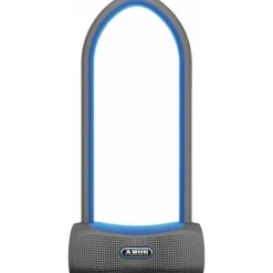 Abus 770A SmartX Bike U-Lock - 4.2 x 11.8", Keyless, Gray/Blue, Includes USH Bracket