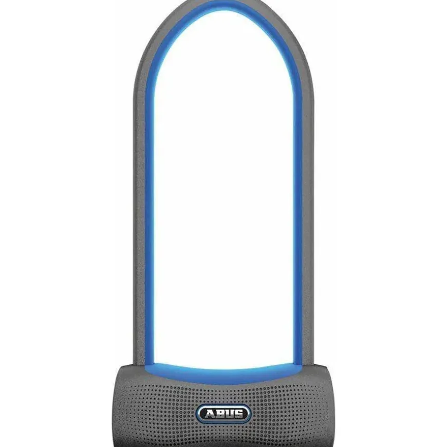 Abus 770A SmartX Bike U-Lock - 4.2 x 11.8", Keyless, Gray/Blue, Includes USH Bracket