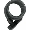 Abus Booster 6512 Keyed Coiled Bike Cable Lock: 180cm x 12mm With Mount, Black