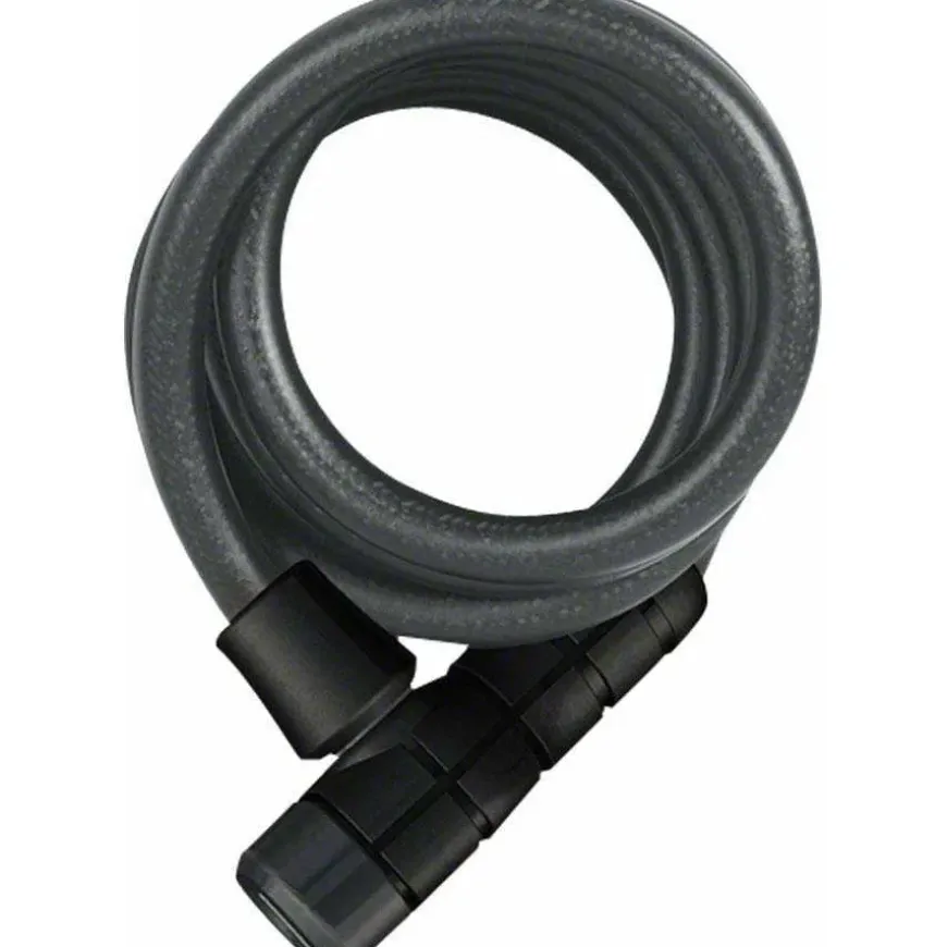 Abus Booster 6512 Keyed Coiled Bike Cable Lock: 180cm x 12mm With Mount, Black
