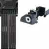 Abus Bordo 6015/120 Folding Lock with keyed alike eBike Battery Lock Core: Bosch Rack Type (RT2), Premium Key (Plus)