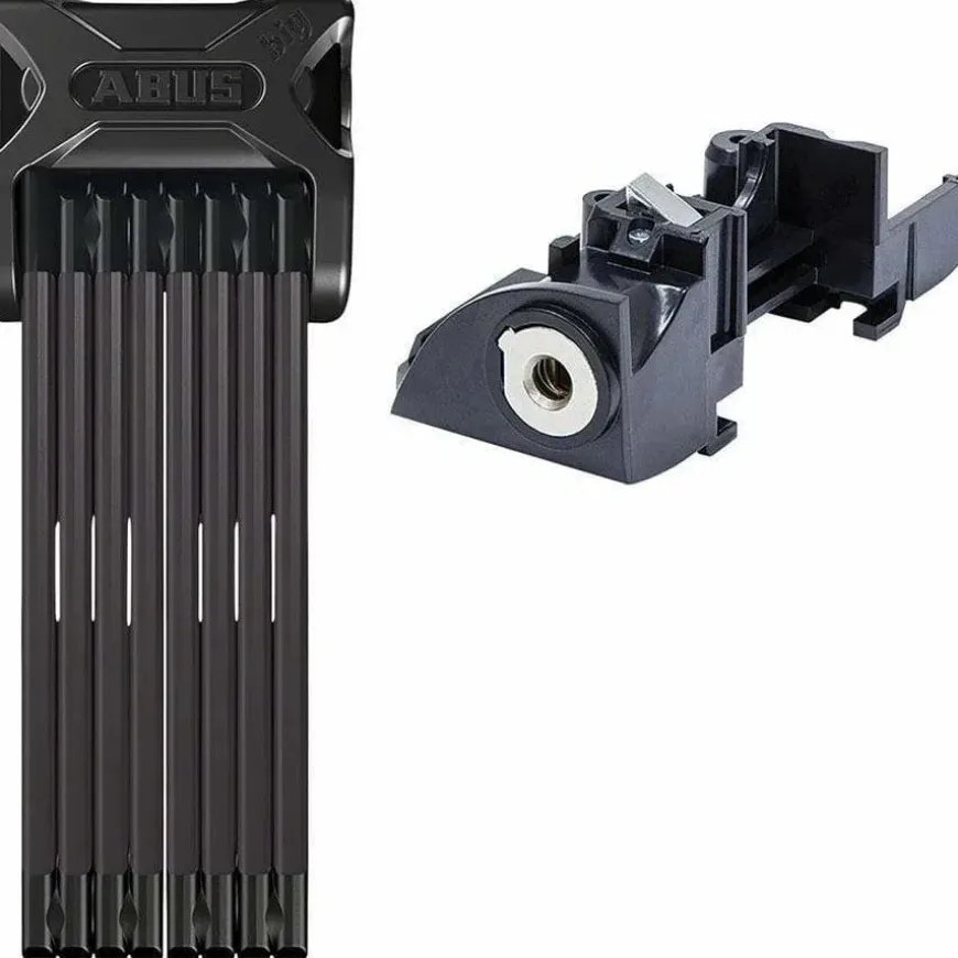 Abus Bordo 6015/120 Folding Lock with keyed alike eBike Battery Lock Core: Bosch Rack Type (RT2), Premium Key (Plus)
