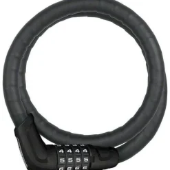 Abus Combination Bike Cable Lock Steel-O-Flex Tresor 6615C: 85cm x 15mm With Mount