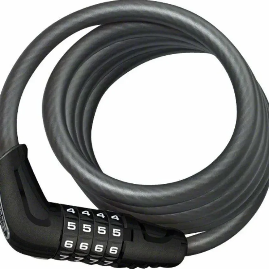 Abus Numero 5510 Combination Coiled Bike Cable Lock: 180cmx10mm With Mount