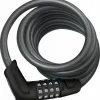 Abus Tresor 6512 Combination Coiled Bike Cable Lock: 180cm x 12mm With Mount