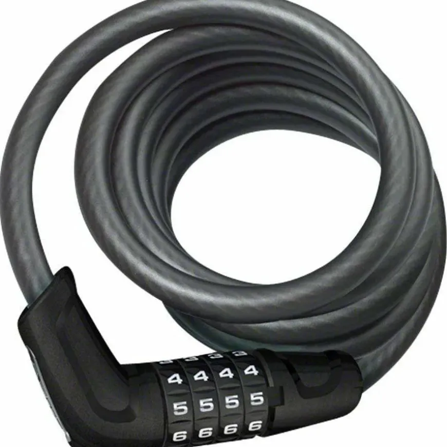 Abus Tresor 6512 Combination Coiled Bike Cable Lock: 180cm x 12mm With Mount