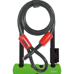 Abus Ultra 410 Bike U-Lock - 3.9 x 7", Keyed, Black, Includes Cobra cable and bracket