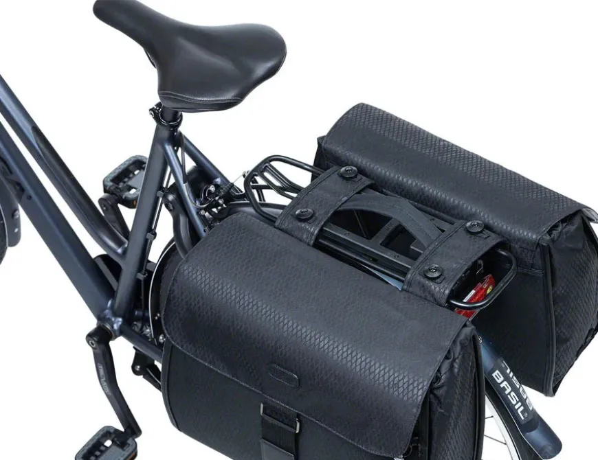 Basil Double Pannier Handle Uniuversal Bridge MIK Adaptor Plate BLK