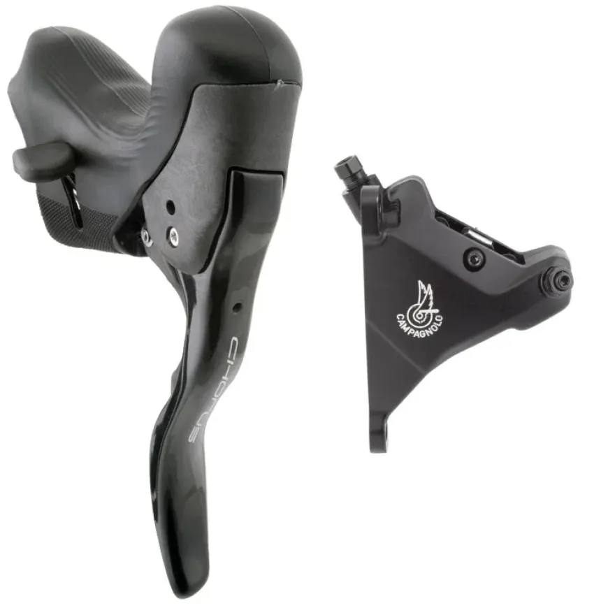 Campagnolo Chorus Ergopower Hydraulic Brake/Shift Lever Disc Caliper - Left/Front 12-Speed 160mm Flat Mount Caliper BLK