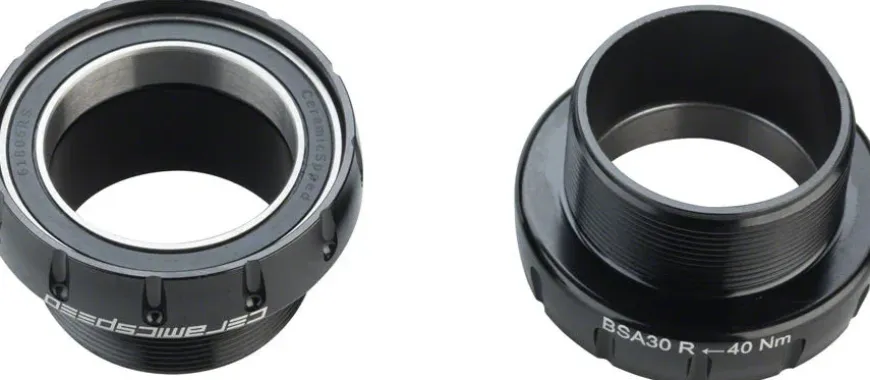 CeramicSpeed BSA30 Bottom Bracket - BSA Thread 30mm Spindle Black