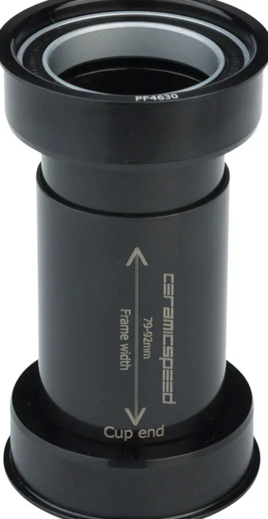 CeramicSpeed PF4630 Bottom Bracket - PF30/BBright/386EVO 30mm Spindle Coated Races BLK