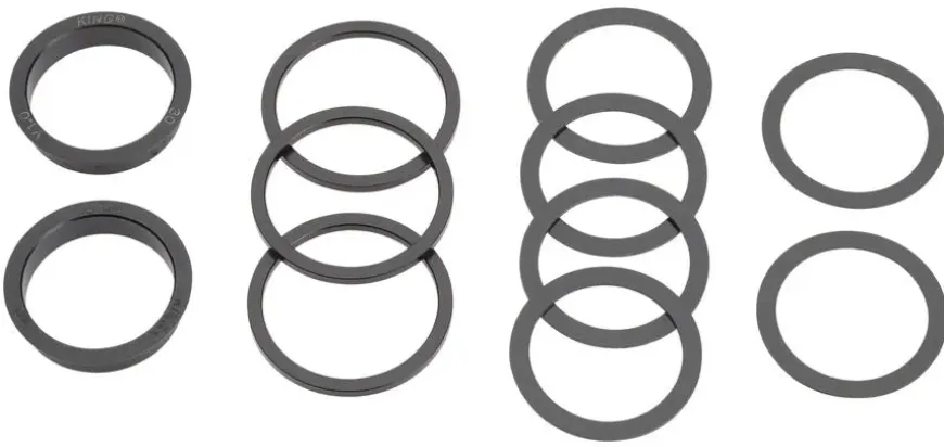 Chris King ThreadFit 30 Bottom Bracket Fit Kit 3 - English For 30mm Spindles Red