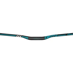 Deity Components Skywire 35 Handlebar: 15mm Rise, 800mm Width, 35mm Clamp, Black w/Turquoise