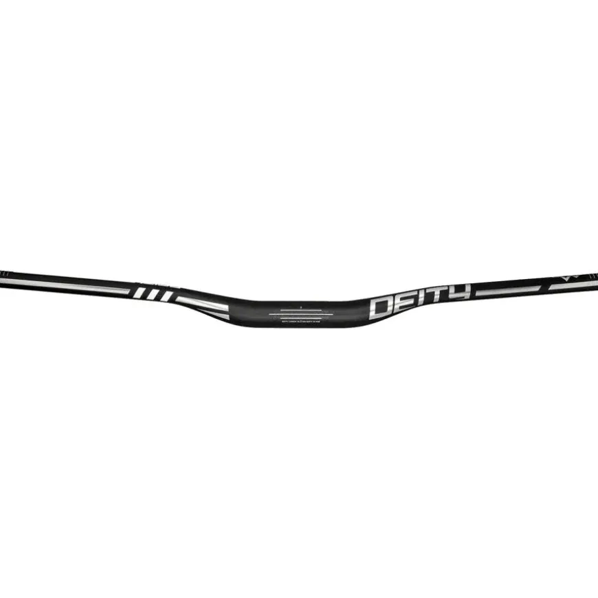 Deity Components Skywire 35 Handlebar: 15mm Rise, 800mm Width, 35mm Clamp, Black w/Chrome