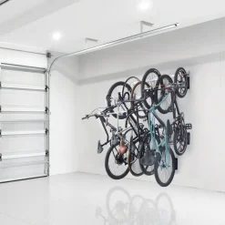 Delta Heavy Duty Track Rack Wall Mount Bike Rack - 6-Bike Silver