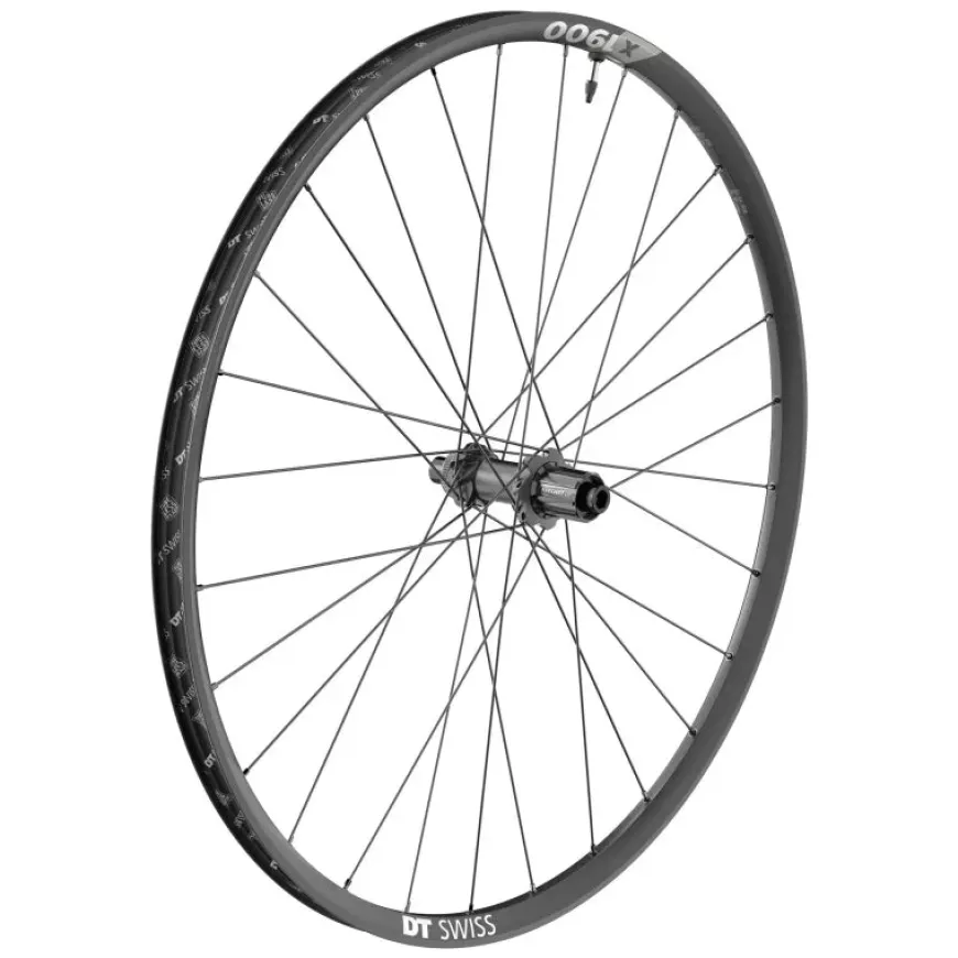 DT Swiss X 1900 Spline 25 Rear Wheel - 29" 12 x 148mm Center-Lock HG 11 MTN BLK