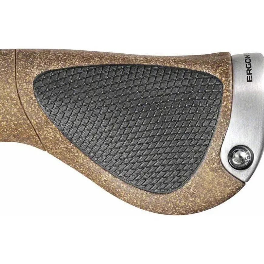 Ergon GP1 BioKork Grips - Lock-On Twistshift Large Black/Tan