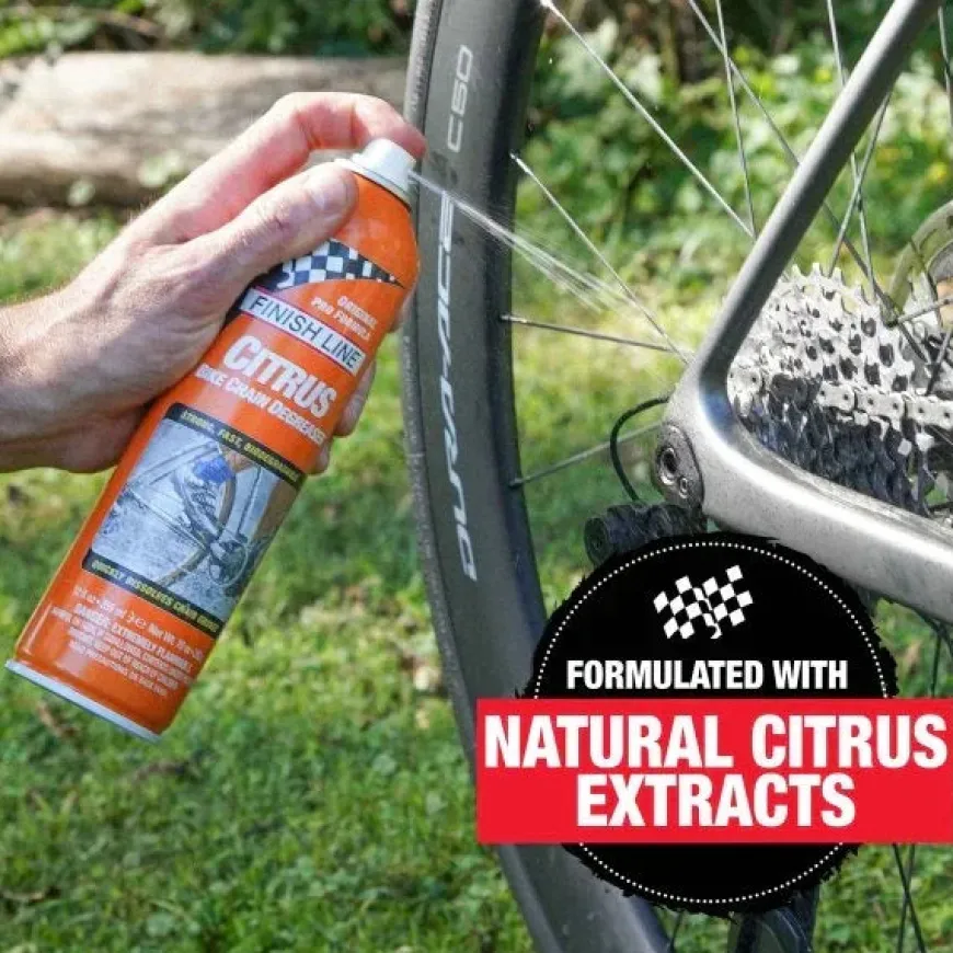 Finish Line Citrus Bike Degreaser, 12oz Aerosol