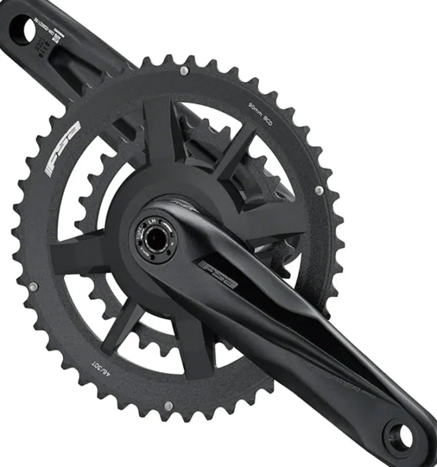FSA Gossamer Pro AGX+ 2x Crankset - 175mm 11-Speed 46/30t DM/90 BCD 24mm MegaExo Spindle N11 BLK