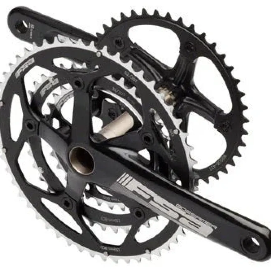 FSA Gossamer Tandem Rear Crankset - 172.5mm 10-Speed 52/39/30t 130/74 BCD MegaExo Spindle Interface BLK