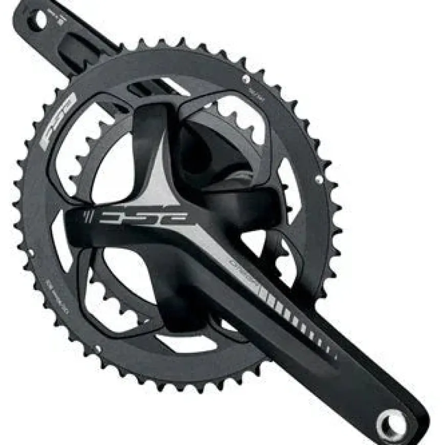 FSA Omega AGX Crankset - 170mm 10/11-Speed 30/46T 120/90mm BCD 386 EVO Spindle Interface BLK