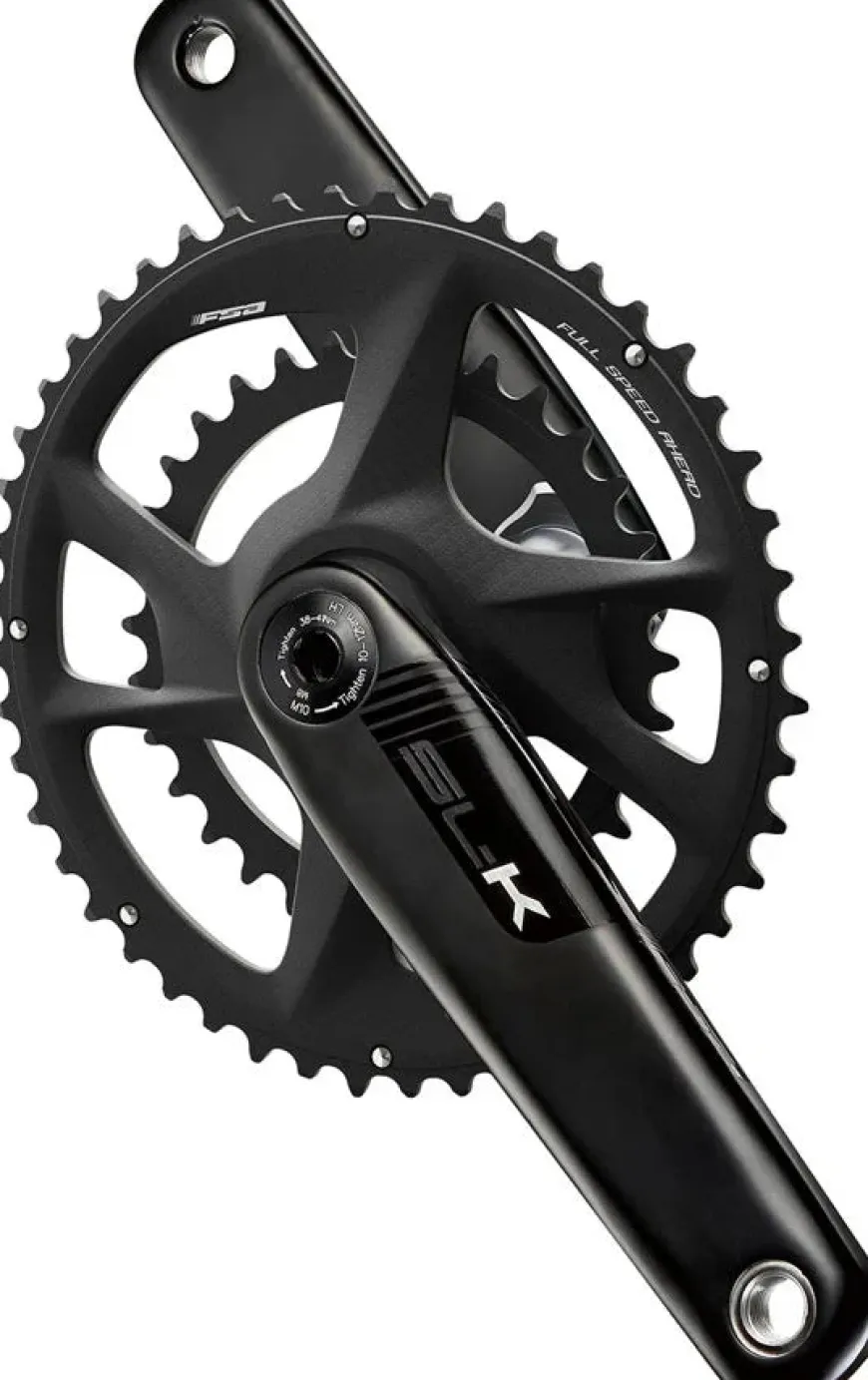 FSA SL-K 2x Modular Carbon Crankset - 175mm For Shimano HG+ 12-Speed 53/39t DM/90 BCD 30mm 386EVO Spindle BLK
