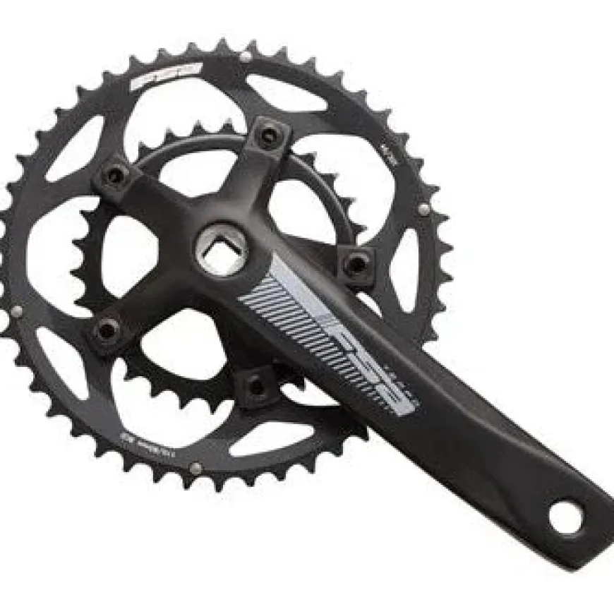 FSA Tempo Adventure Crankset - 170mm 10/11-Speed 46/30t 110/80 BCD Square Taper JIS Spindle Interface BLK