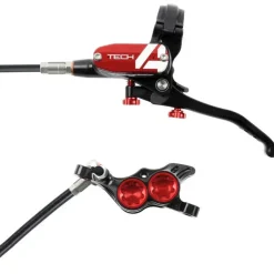 Hope Tech 4 E4 Disc Brake and Lever Set - Front Hydraulic Post Mount Red