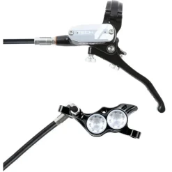 Hope Tech 4 E4 Disc Brake and Lever Set - Front Hydraulic Post Mount Silver