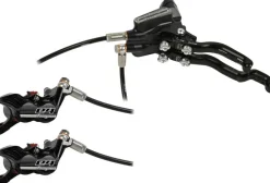 Hope Tech 3 E4 Duo Disc Brake Lever - Left Hand Front Rear Hydraulic Post Mount BLK