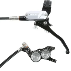 Hope Tech 4 V4 Disc Brake and Lever Set - Front Hydraulic Post Mount Silver