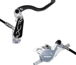 Hope XCR Pro X2 Disc Brake and Lever Set - Rear Hydraulic Post Mount Silver