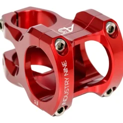 Industry Nine A318 Bike Stem - 31.8mm Clamp, +/-4.4, 1 1/8", Aluminum, Red