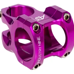 Industry Nine A318 Bike Stem - 31.8mm Clamp, +/-4.4, 1 1/8", Aluminum, Purple
