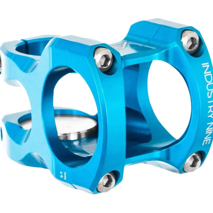 Industry Nine A318 Bike Stem - 31.8mm Clamp, +/-4.4, 1 1/8", Aluminum, Blue