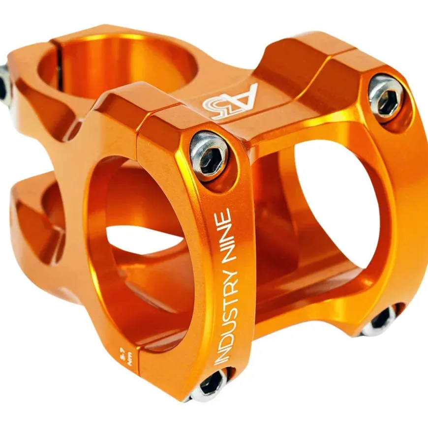 Industry Nine A318 Bike Stem - 31.8mm Clamp, +/-4.4, 1 1/8", Aluminum, Orange