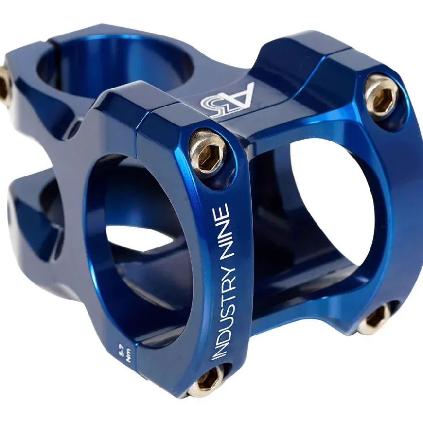 Industry Nine A318 Bike Stem - 31.8mm Clamp, +/-4.4, 1 1/8", Aluminum, Blue