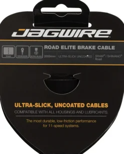 Jagwire Elite Ultra-Slick Brake Cable 1.5x2000mm Polished Slick Stainless SRAM/Shimano Road