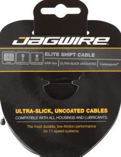 Jagwire Elite Ultra-Slick Shift Cable - 1.1 x 2300mm Polished Stainless Steel For Campagnolo