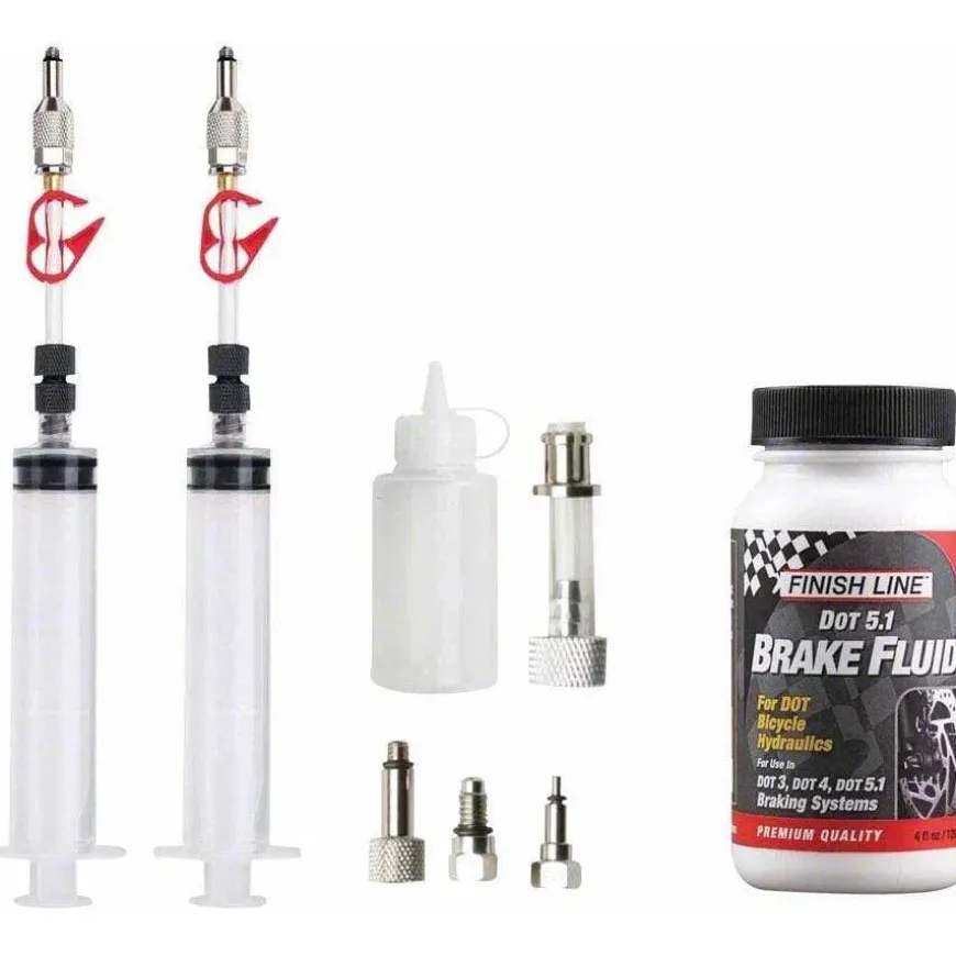 Jagwire Pro DOT Bleed Kit Finish Line DOT 5.1 Fluid - For Avid Hayes Formula Hope Disc Brakes