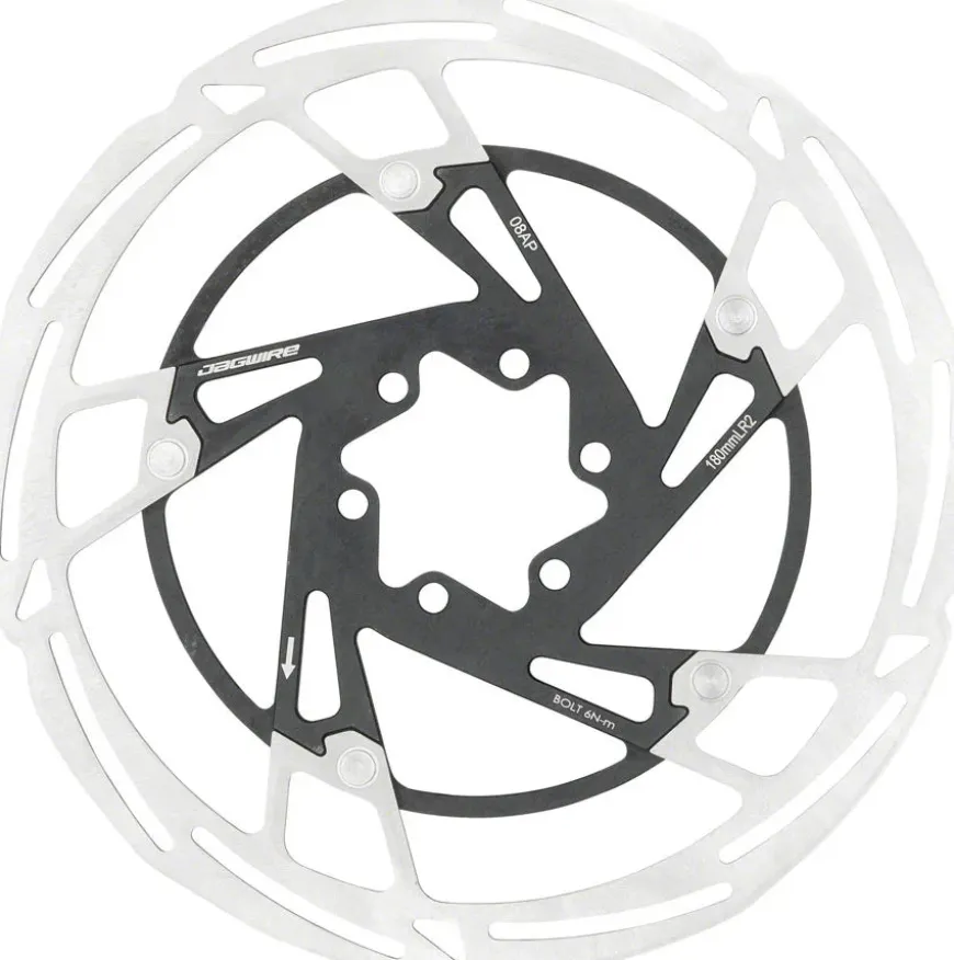 Jagwire Pro LR2 Disc Brake Rotor - 160mm 6-Bolt Silver/Black