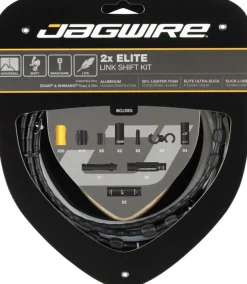Jagwire 2x Elite Link Shift Cable Kit SRAM/Shimano Polished Ultra-Slick Cables