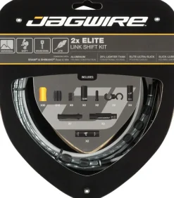 Jagwire 2x Elite Link Shift Cable Kit SRAM/Shimano Polished Ultra-Slick Cables