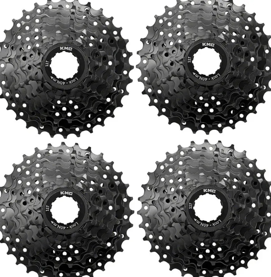 KMC REACT Cassette - 8-Speed 11-32t HG Driver Compatible Black 4 pk.
