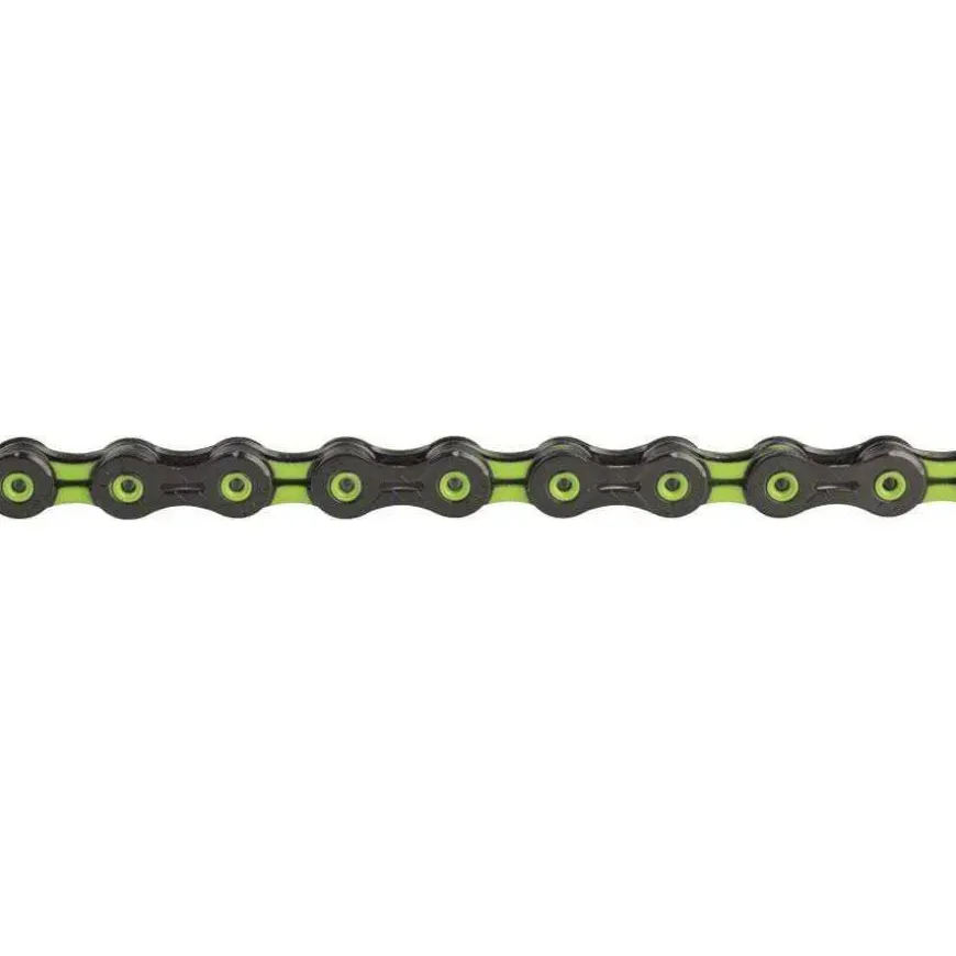KMC X11SL Super Light Chain - 11-Speed, 116 Links, Black/Green