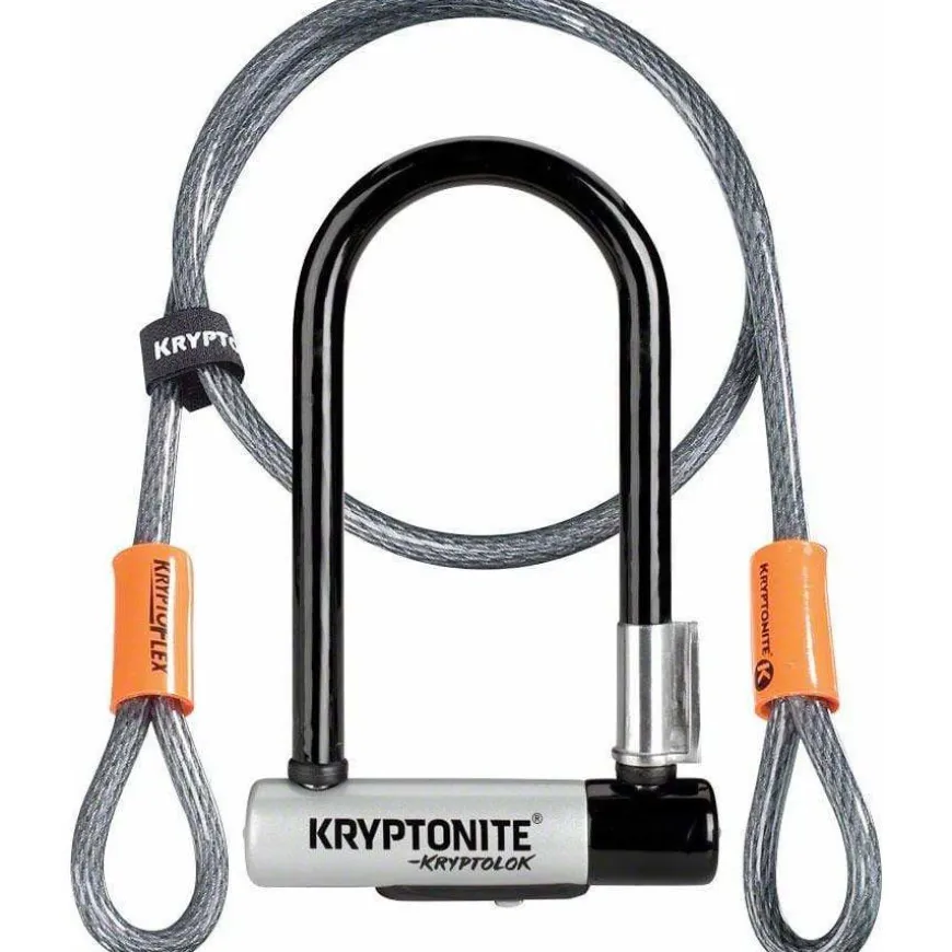 Kryptonite KryptoLok U-Lock - 3.25 x 7", Keyed, Includes 4' cable and bracket